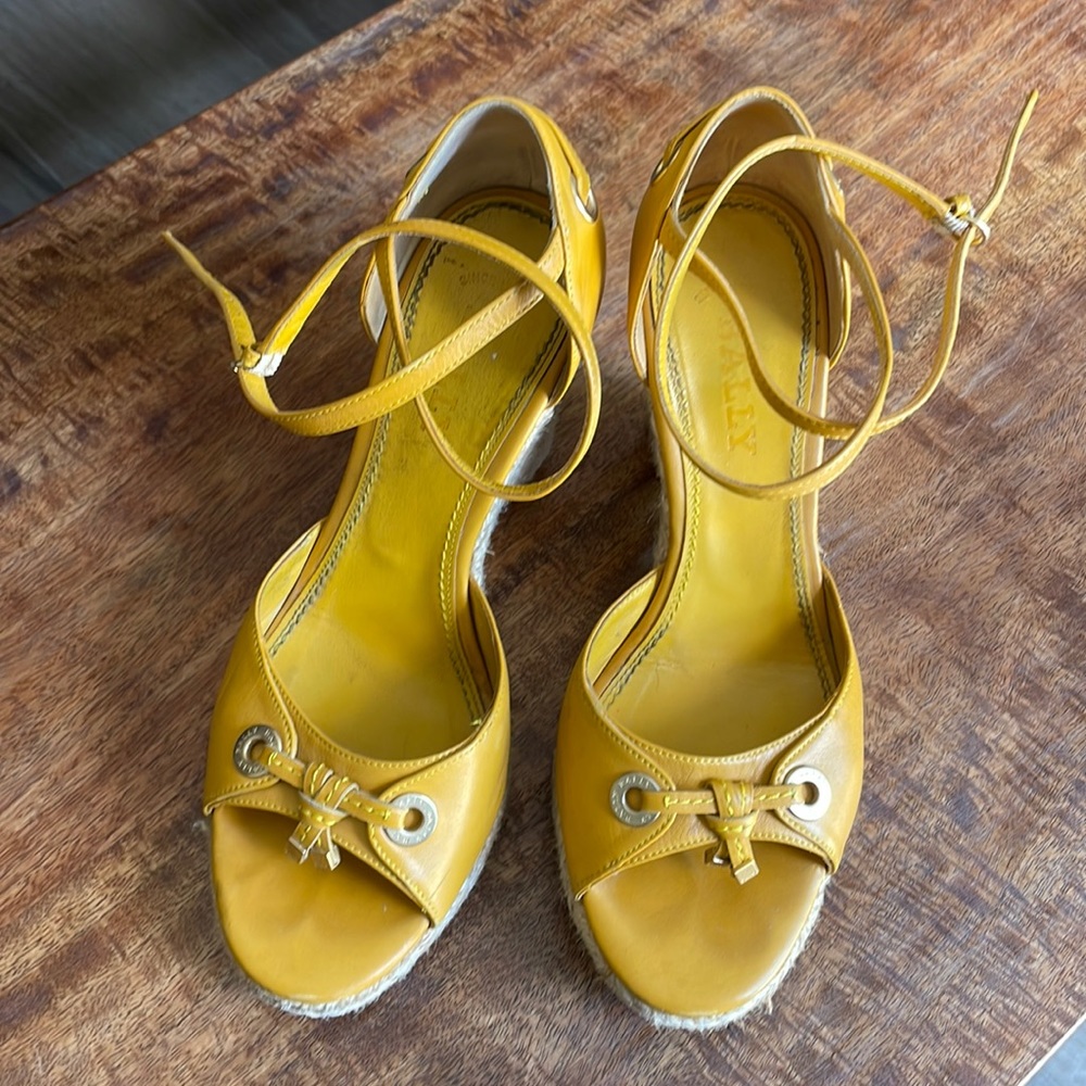 Bally yellow espadrilles
